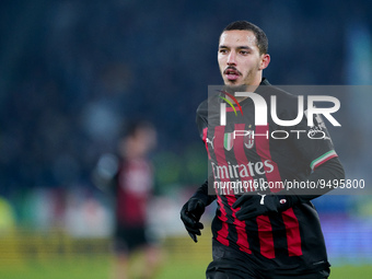 Ismael Bennacer of AC Milan looks on during the Serie A match between SS Lazio and AC Milan at Stadio Olimpico, Rome, Italy on 24 January 20...