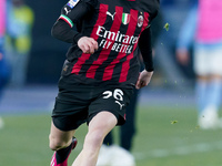 Alexis Saelemaekers of AC Milan during the Serie A match between SS Lazio and AC Milan at Stadio Olimpico, Rome, Italy on 24 January 2023....