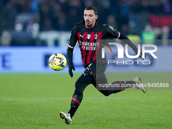 Ismael Bennacer of AC Milan during the Serie A match between SS Lazio and AC Milan at Stadio Olimpico, Rome, Italy on 24 January 2023.  (