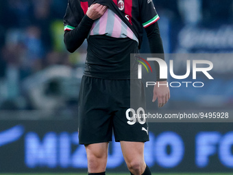 Charles De Ketelaere of AC Milan looks dejected during the Serie A match between SS Lazio and AC Milan at Stadio Olimpico, Rome, Italy on 24...