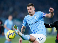 Sergej Milinkovic-Savic of SS Lazio controls the ball during the Serie A match between SS Lazio and AC Milan at Stadio Olimpico, Rome, Italy...