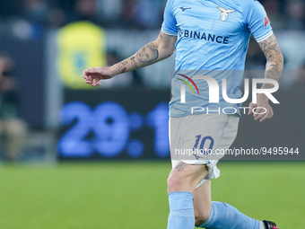 Luis Alberto of SS Lazio during the Serie A match between SS Lazio and AC Milan at Stadio Olimpico, Rome, Italy on 24 January 2023.  (