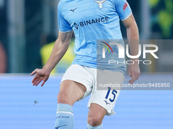 Nicolo' Casale of SS Lazio during the Serie A match between SS Lazio and AC Milan at Stadio Olimpico, Rome, Italy on 24 January 2023.  (