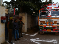 Jammu and Kashmir police foiled bowine smuggling bid in Sainik colony of Jammu City Jammu and Kashmir India on 26 January 2023. Police teams...