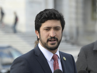 Congressman Gregorio Casar(D-TX) speaks about Title 42 and Border Policies during a press conference today on January 26, 2022 at Senate Swa...