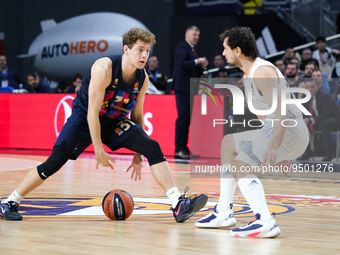 Rokas Jokubaitis of FC Barcelona during the 2022/2023 Turkish Airlines EuroLeague match between Real Madrid and FC Barcelona at Wizink Cente...