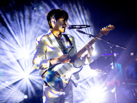 Singer Woosung of South Korean indie-rock band performs live at Alcatraz in Milano, Italy, on January 26 2023 (
