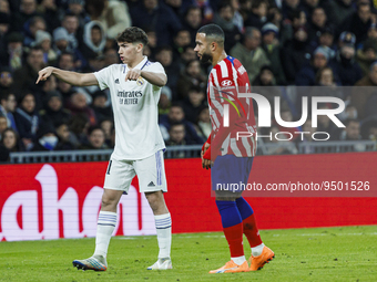 <m31< during the Copa del Rey match between Real Madrid and Atletico de Madrid at Estadio Santiago Bernabeu in Madrid, Spain. (