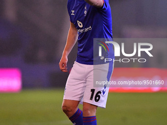 Mark Shelton of Oldham Athletic during the Vanarama National League match between Oldham Athletic and York City at Boundary Park, Oldham on...