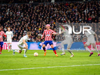 Antoine Griezmann (Atletico Madrid) in action during the football match between
Real Madrid and Atletico Madrid called El Derby valid for th...