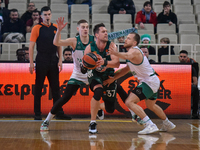 Mateusz Ponitka, #37 of Panathinaikos Athens in action during the 2022/2023 Turkish Airlines EuroLeague Regular Season Round 21 match betwee...
