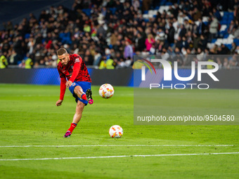 Koke (Atletico Madrid) during the warm up before the football match between
Real Madrid and Atletico Madrid called El Derby valid for the qu...