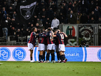 Bologna team celebrating Stefan Posch after his goal during the italian soccer Serie A match Bologna FC vs Spezia Calcio on January 27, 2023...