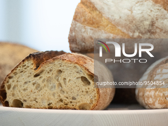 Bread loaves are seen during edition number 45 of SIGEP (International Exhibition of Ice Cream, Pastry, Bakery and Coffee) Fair in Rimini, I...