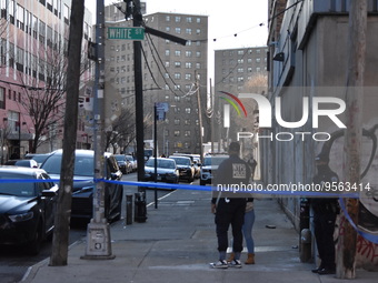 Shooting at Williamsburg Charter High School on February 08, 2023 in Brooklyn, New York, United States. The New York City Police Department...