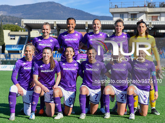 ACF Fiorentina team line-up during the Italian football Serie A Women match ACF Fiorentina vs Juventus FC on February 11, 2023 at the Pietro...