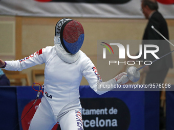 Sera Song, from Korea, and current world champion, during the 46th edition of the City of Barcelona International Fencing Trophy for Women's...