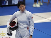 Sihan Yu, from China, during the 46th edition of the City of Barcelona International Fencing Trophy for Women's Sword, held at the National...