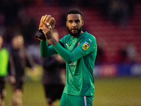 Lawrence Vigouroux, goalkeeper of Leyton applauds the fans after  the Sky Bet League 2 match between Walsall and Leyton Orient at the Banks'...