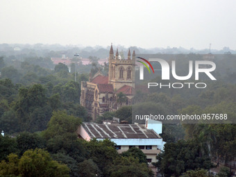 A view of All saints cathedral church ,Allahabad on December 12,2015.Of the worlds top 20 polluted cities, 13 are in India compared to just...