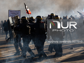 Clashes between protesters and police using a lot of tear gas during a demonstration on the fourth day of nationwide rallies organised since...