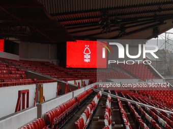 Large LED screen during the Premier League match between Nottingham Forest and Manchester City at the City Ground, Nottingham on Saturday 18...
