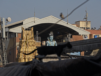 A Hindu idol Lord Shiva is seen on the day of Maha Shivaratri in Mumbai, India, 18 February, 2023. Maha Shivaratri which means 'the Great Ni...
