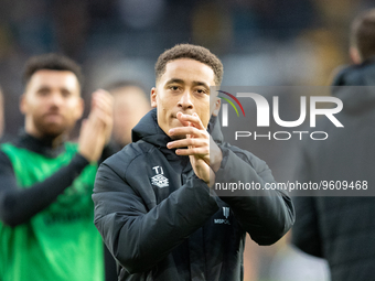 Marcus Tavernier of Bournemouth applauds the fans after during the Premier League match between Wolverhampton Wanderers and Bournemouth at M...