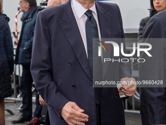 Antonio Angelucci during the funeral of Maurizio Costanzo at the Church of the Artists in Piazza del Popolo Rome Italy February 27 2023 (
