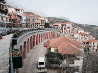A general view of Arachova, Greece on February 28, 2023.  (