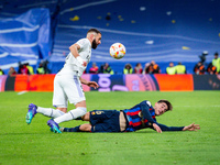 Karim Benzema (Real Madrid) and Gavi (Barcelona) in action during the football match between
Real Madrid and Barcelona valid for the semifin...