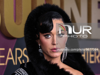 American singer, songwriter and television personality Katy Perry arrives at NBC's 'Carol Burnett: 90 Years Of Laughter + Love' Birthday Spe...
