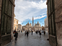 A general view of Piazza del Popolo in Rome, Italy on 2 March 2023  (