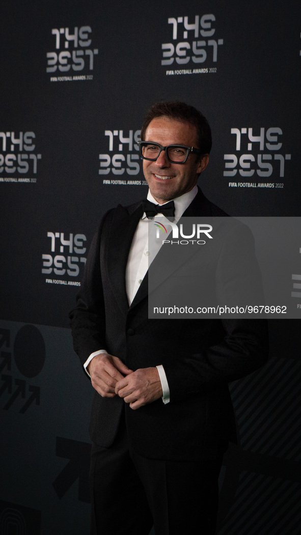 

Alessandro Del Piero, a foreign Italian football player, is walking the green carpet ahead of The Best FIFA Football Awards 2022 on Februa...