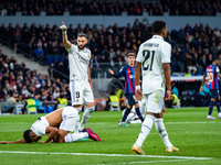 Karim Benzema (Real Madrid) during the football match between
Real Madrid and Barcelona valid for the semifinal of the ''Copa del Rey'' Span...