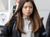 Yui Hasegawa #25 of Manchester City arriving at The Academy Stadium during the Barclays FA Women's Super League match between Manchester Cit...