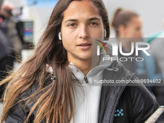 Deyna Castellanos #10 of Manchester City arriving at The Academy Stadium  during the Barclays FA Women's Super League match between Manchest...