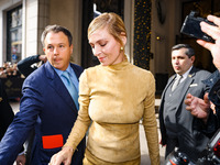 Uma Thurman is seen during the Milan Women's Fashion Week Fall Winter 2023/2024 on February 25, 2023 in Milan, Italy (