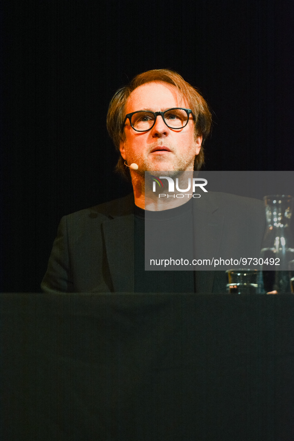 Bjarne Madel, a German actor is seen at sartory halls in Cologne, Germany on March 11, 2023 during the lit.cologne 2023, the international l...