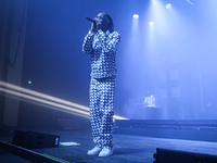 Portuguese Rapper T-Rex, civil name Daniel Benjamim, performs in concert at Coliseu do Porto, in Porto, Portugal, on March 11, 2023.(
