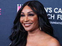 American model, reality television personality and actress Cynthia Bailey arrives at The Women's Cancer Research Fund's An Unforgettable Eve...