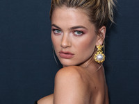 Australian model Megan Blake Irwin arrives at The Women's Cancer Research Fund's An Unforgettable Evening Benefit Gala 2023 held at the Beve...