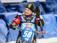 Stefan Svensson (Sweden) on the the parade during the Race of Legends at the Max-Aicher-Arena, Inzell on Friday 17th March 2023. (