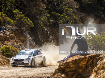27 Daniel CHWIST (POL), Kamil HELLER (POL), SKODA FABIA Evo, RC2, Rally2, action during the Rally Guanajuato Mexico 2023, 3rd round of the 2...