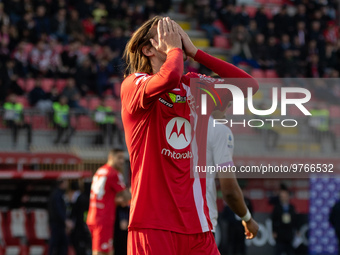 Andrea Colpani of AC Monza in action during the Serie A football match between AC Monza and US Cremonese at U-Power Stadium in Monza, Italy,...