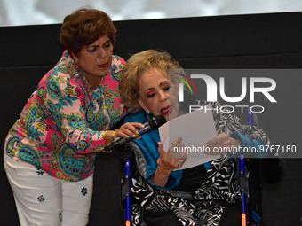 March 17, 2023 in Toluca , Mexico : Silvia Pinal, first Mexican actress, during the presentation of the 'Silvia Pinal in the cinema of Luis...