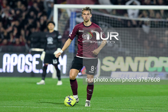 Emil Bohinen of US Salernitana during the Serie A match between US Salernitana and Bologna FC at Stadio Arechi, Salerno, Italy on March 18,...
