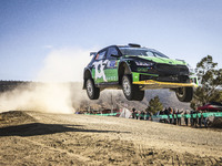 20 Gus GREENSMITH (GBR), Jonas ANDERSSON (SWE), SKODA FABIA RS, RC2, Rally2, action during the Rally Guanajuato Mexico 2023, 3rd round of th...