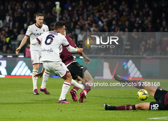 Nikola Moro of Bologna Fc during the  Serie A match between Us Salernitana 1919 and Bologna Fc on March 18, 2023 stadium ''Arechi''  in Sale...
