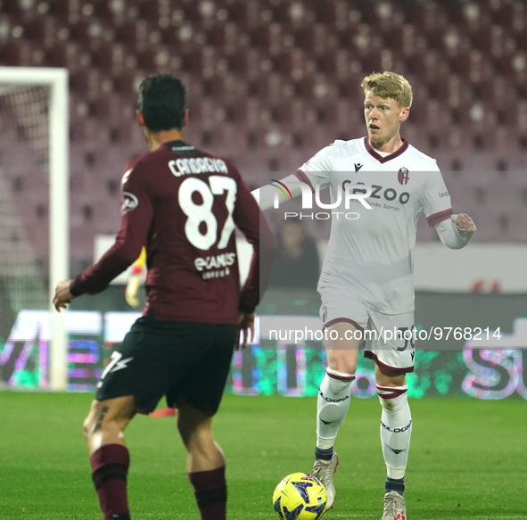 Jerdi Schouten of Bologna Fc during the  Serie A match between Us Salernitana 1919 and Bologna Fc on March 18, 2023 stadium ''Arechi''  in S...